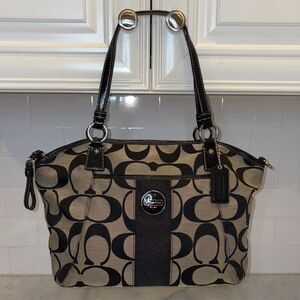 Coach Purse Handbag Y2K Pocketbook Jacquard Signature Logo Satchel Shoulder Bag